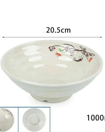 Chic Melamine Bowl for Ramen and Salad – Perfect for Home and Restaurant Use