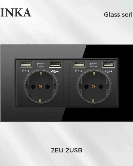 Elegant LED Crystal Glass Light Switch Panel - Versatile Multi-Gang Control System