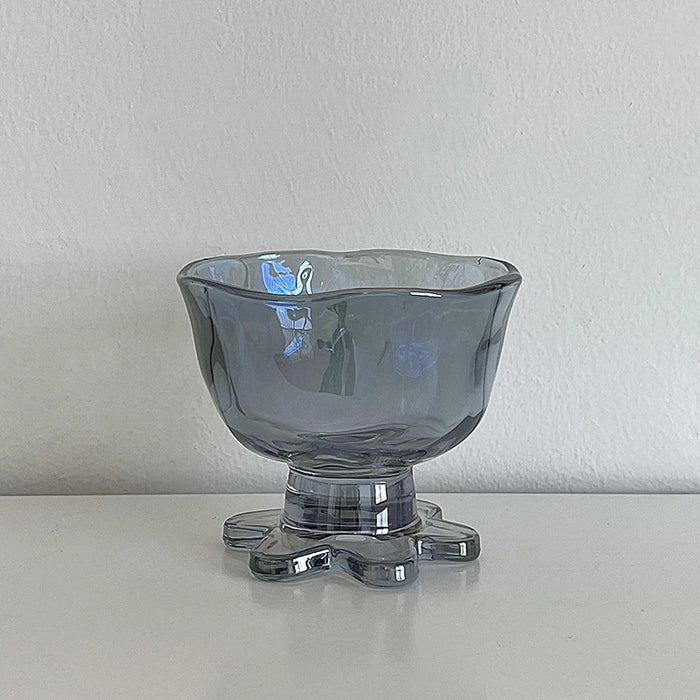 Elegant Blossom Glass Dessert Bowl