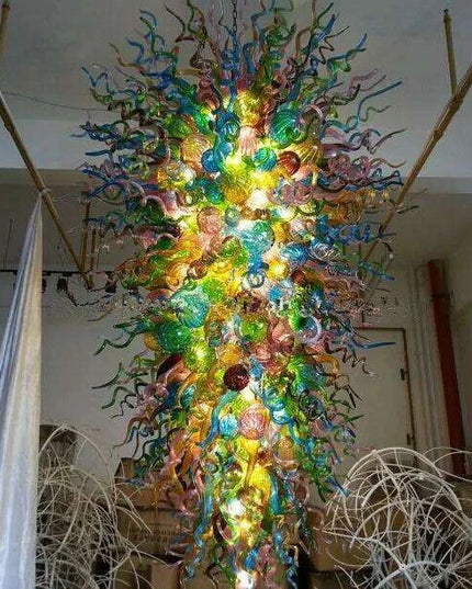 Luxurious Customizable LED Glass Chandelier for Sophisticated Interiors