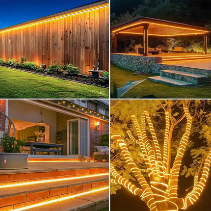 COB Solar LED Strip Light – 320 LEDs/m, IP67, Warm & Cool White, 1–5m