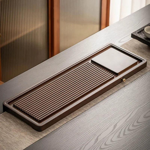 Sophisticated Japanese Ash Wood Serving Tray with Drainage for Effortless Entertaining