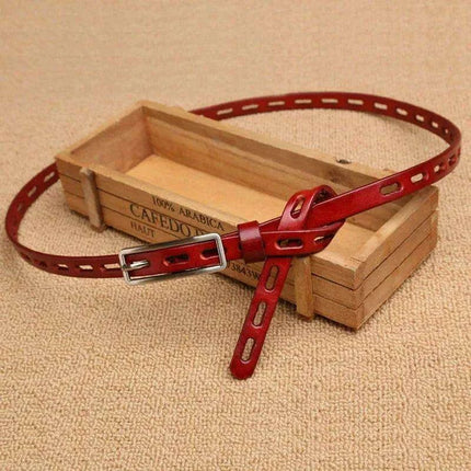 Chic Genuine Leather Knot Belt with Stylish Pin Buckle - Essential Accessory for Women