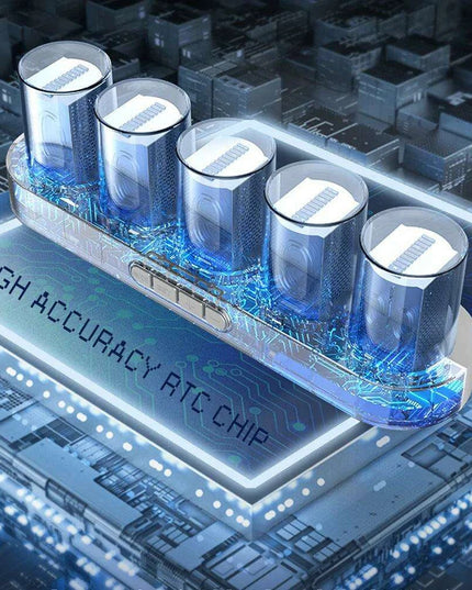 Customizable RGB LED Nixie Tube Clock - Luxurious Gift for Gamers and Stylish Desktop Decor