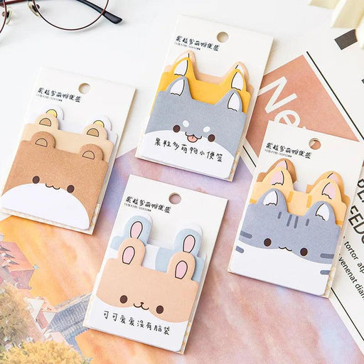Adorable Kawaii 3-Layer Sticky Notes Collection - Fun Memo Pad with 45 Sheets