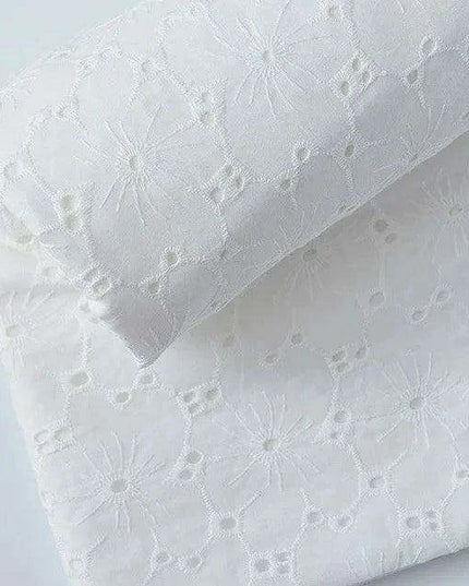 Elegant 100% Cotton White Lace Material