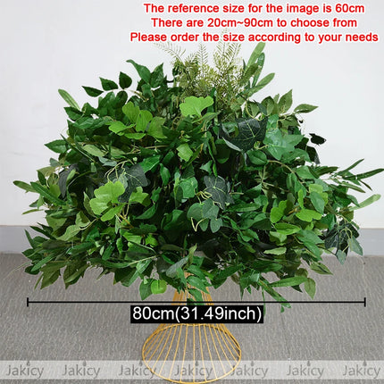 Artificial Flower Row Green Plant Leaf Wreath Table Flowers Strip Runn