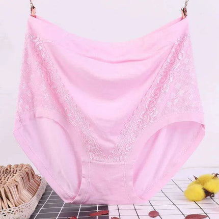 Plus Size High Waist Modal Briefs for Women - Breathable Solid Color Lingerie