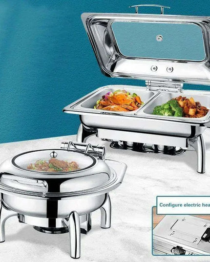 Sophisticated Hydraulic Stainless Steel Catering Chafing Dish Set for Upscale Events