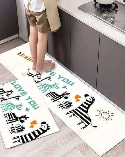 Charming Absorbent Kitchen Rug - Stylish Non-Slip Mat for Safe Living Spaces