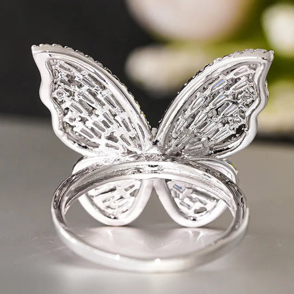 Shop1103832573 Elegant Zircon Bow Ring - Personalized Design, Wholesal