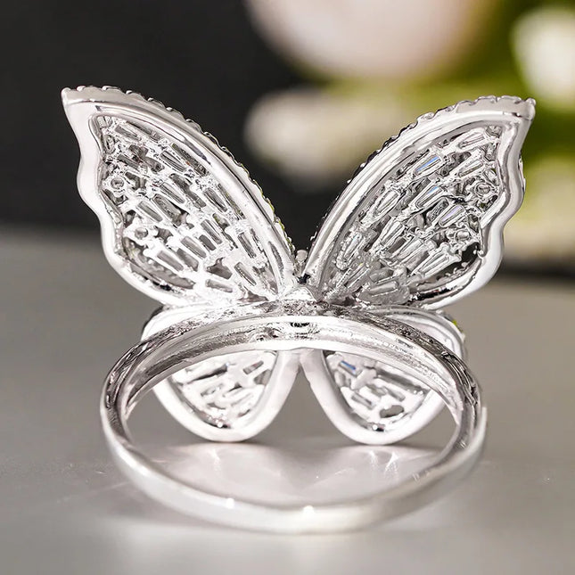 Shop1103832573 Elegant Zircon Bow Ring - Personalized Design, Wholesal
