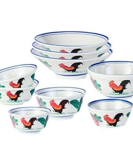 Set of 10 Luxurious Unbreakable Porcelain Noodle Bowls: Elevate Your Dining Experience