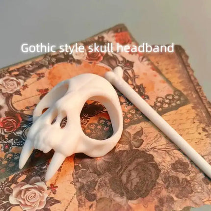 Velishy Gothic Ghost Skull Hair Sticks - Halloween Hairpin Accessories