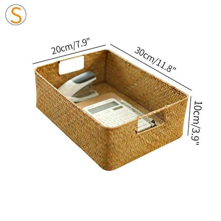 Stylish Woven Storage Basket – Versatile Organizer for Toys, Snacks, and Clothing with Convenient Handles
