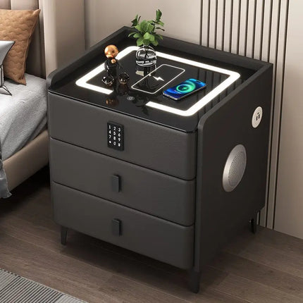 SZTongSheng Smart Nightstand: Wireless Charger & Touch Control LED Lig
