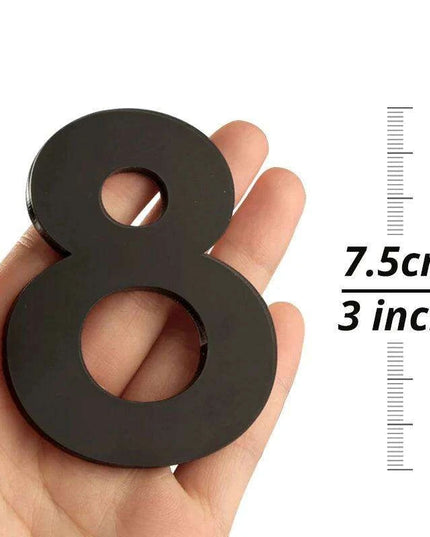 Stylish 3-Inch Self-Adhesive Acrylic Address Numbers – Choose from Timeless Black, Sleek Silver, or Opulent Gold