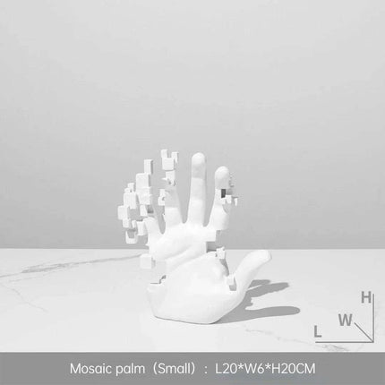 Contemporary Handcrafted White Limestone Sculpture for Elegant Home Decor