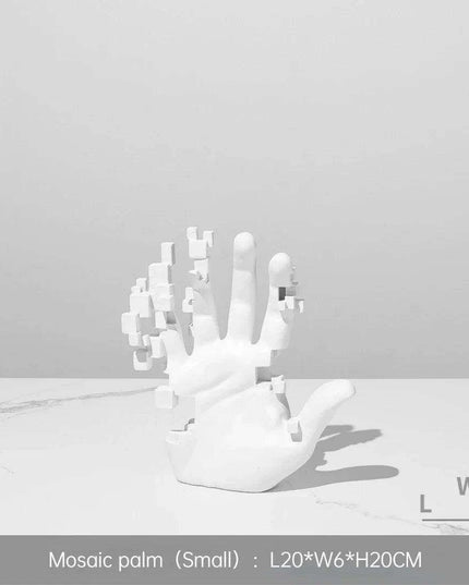 Contemporary Handcrafted White Limestone Sculpture for Elegant Home Decor