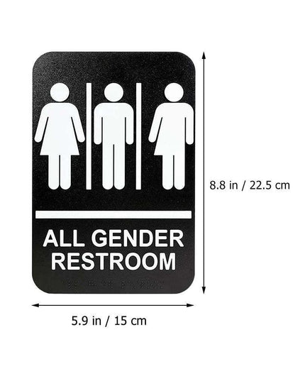 Universal Braille Restroom Sign for All Genders