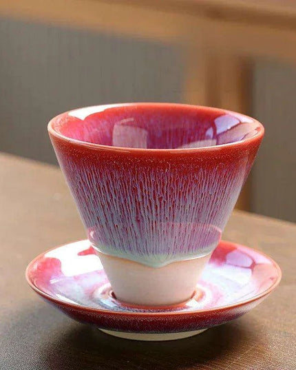 Artisan Floral-Inspired Japanese Ceramic Tea and Coffee Set