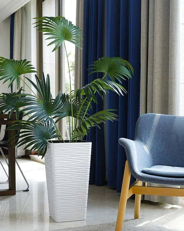 Chic White Square Planter Set - Stylish Addition for Any Space