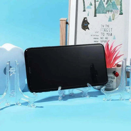 20-Piece Versatile Display Stands in Clear and Black for Stylish Home Showcasing