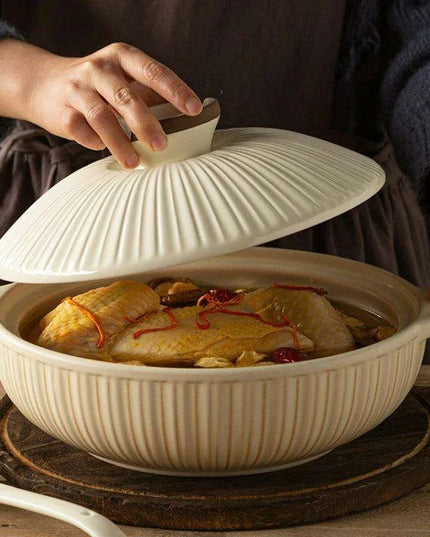 Korean Traditional Ceramic Casserole Pot - Perfect for Authentic Gas Cooking