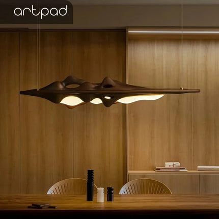 Light Up Your World Solid Wood LED Pendant Light - Modern Chandelier f