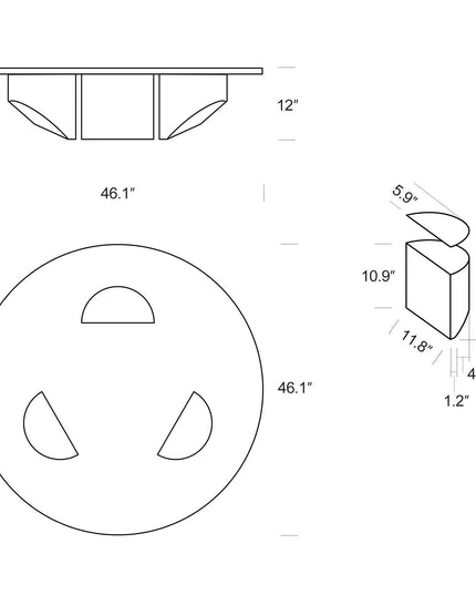 Elegant Nordic Transparent Round Coffee Table
