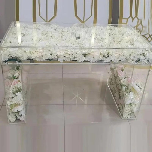 Sleek Transparent Acrylic Dining Table for Stylish Gatherings