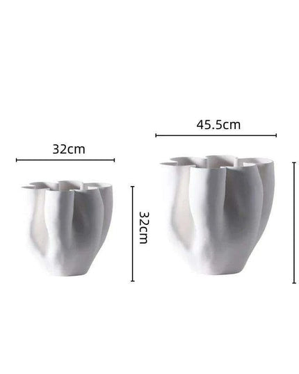 Elegant Open Fold Ceramic Vase - Modern Home Décor Essential