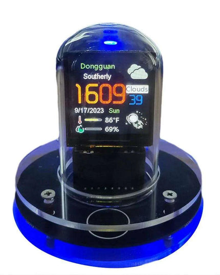 Smart WiFi Nixie Tube Clock with Animated Display and Real-Time Weather Updates