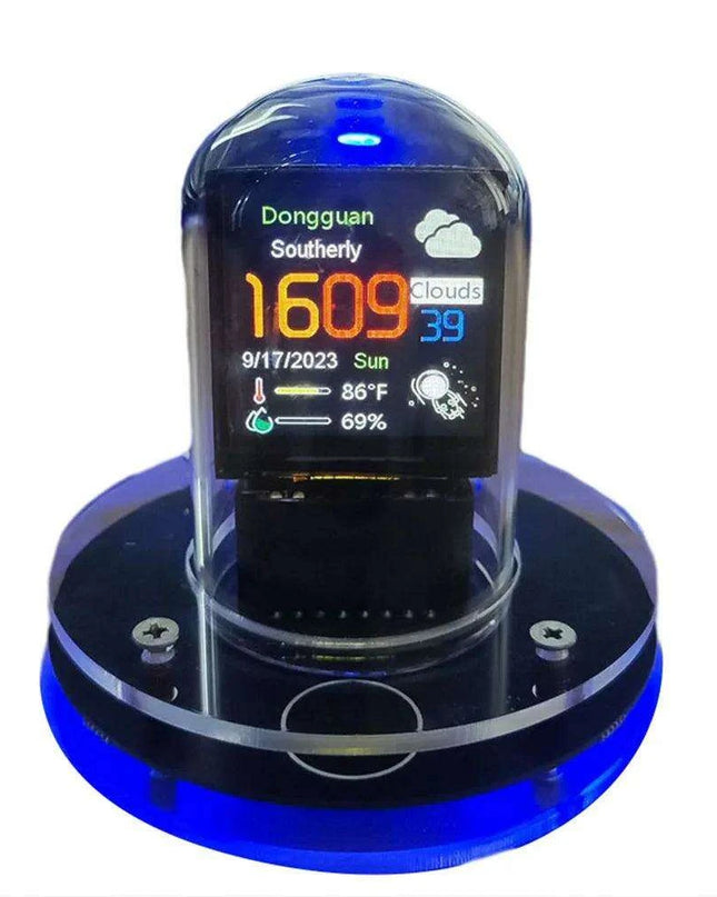 Smart WiFi Nixie Tube Clock with Animated Display and Real-Time Weather Updates
