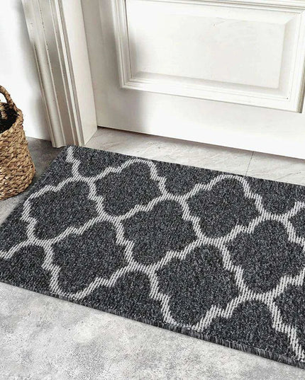 Luxurious Non-Slip Microfiber Welcome Mat: Chic Moisture-Absorbing Rug for Entryways