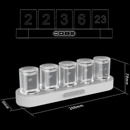Digital Nixie-Style LED Clock with RGB Lighting and USB Output