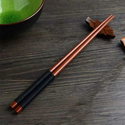 Handcrafted 23.5CM Chestnut Wood Sushi Chopsticks - Elegant Dining Gift for Japanese & Chinese Cuisine