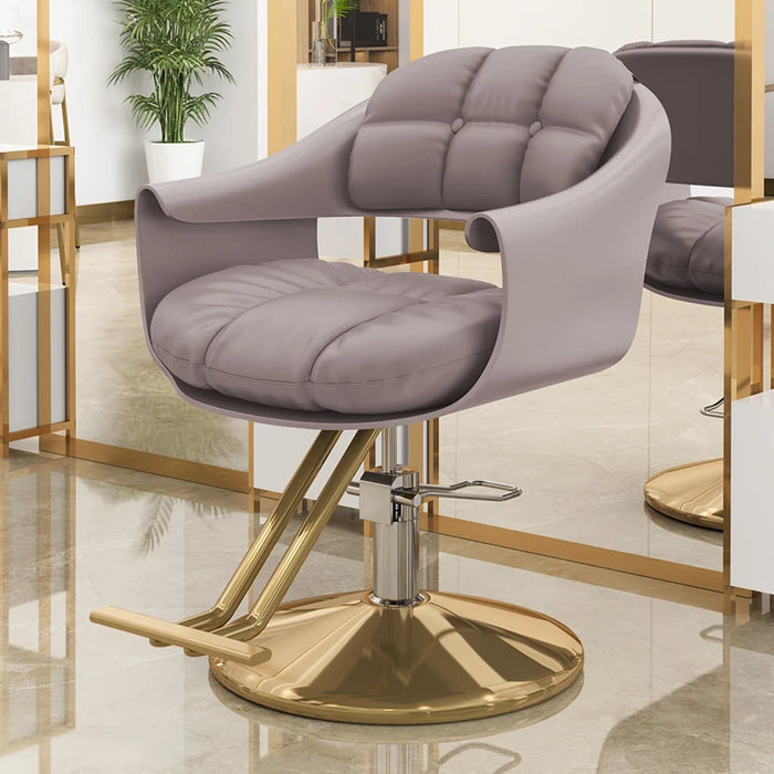 Ultimate Comfort Barber Chair with Genuine Leather Upholstery