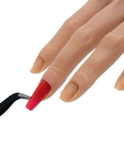 Adjustable Silicone Nail Art Practice Hand Set with Stand - Professional Nail Training Kit