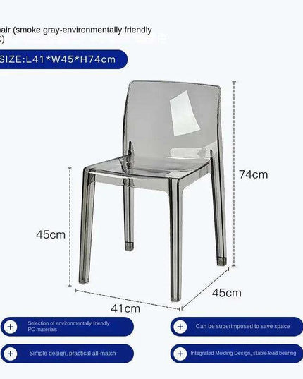 Stylish Clear Acrylic Dining Chairs - Modern Elegance for Your Space