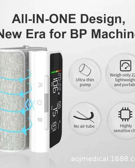 Portable Smart Arm Blood Pressure Monitor with USB Connection and Large LCD Display