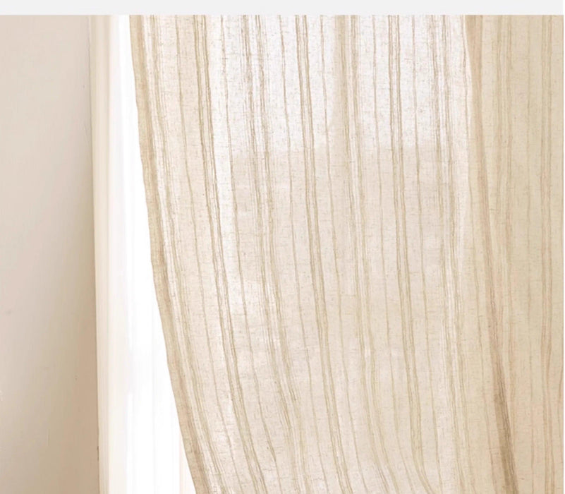 Elegant Japanese Lace Curtains with Cotton Tassels