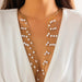 Vintage Gothic Star Crystal Necklace with Sequined Tassel Detail