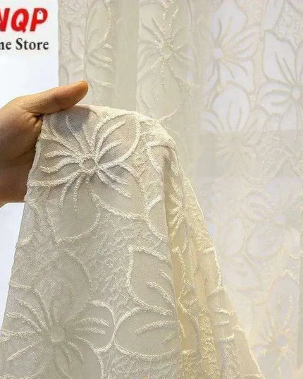 Luxurious Customizable White Tulle and Lace Window Treatments for Sophisticated Interiors