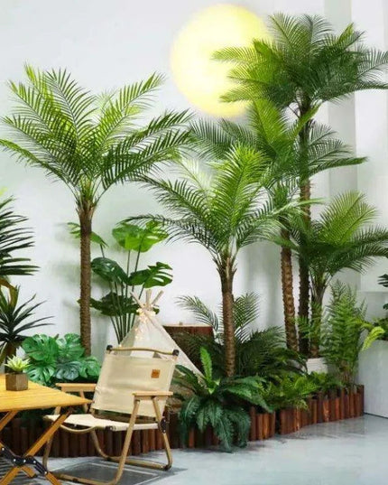 Lifelike Giant Faux Coconut Palm Tree - Ideal Tropical Decoration for Any Space