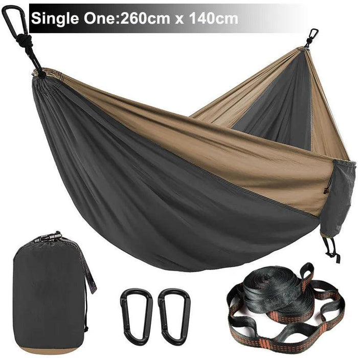 Zowee Camping Hammock Kit | Premium Parachute Nylon | Tree Straps & Carabiners