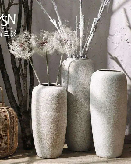 Nordic Ikebana Ceramic Vase Set for Elegant Room Decor and Plant Growth