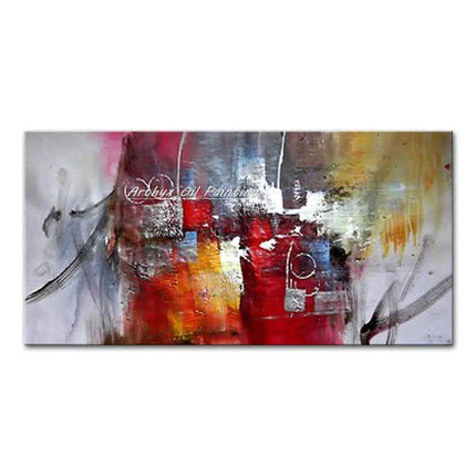Hand-Painted Abstract Oil Canvas: Artistic Elegance for Chic Home Decor