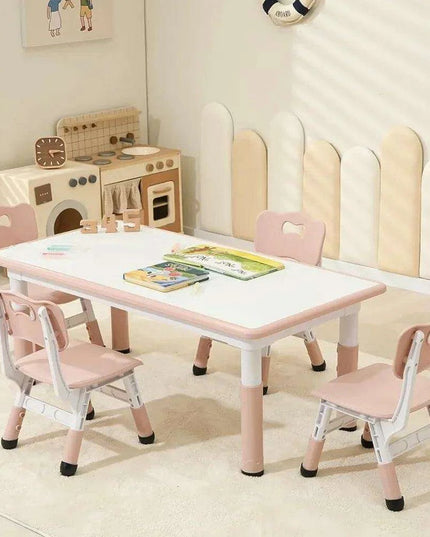 Vibrant Adjustable Kids Table and Chair Set - Perfect for Playrooms and Learning Environments