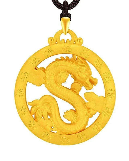 24K Yellow Gold Prosperity Pig Pendant: Pure 999 Gold Charm